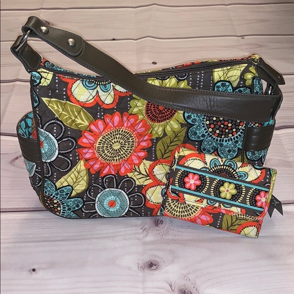 Vera Bradley Handbags - NWOT🌼 Vera Bradley Hobo Bag and Euro Wallet Set